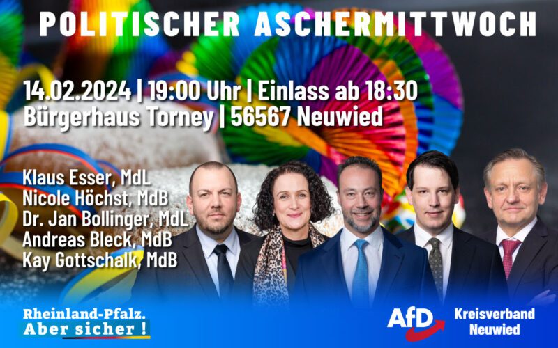 politischer Mittwoch mit Klaus Esser, Nicole Höchst, Dr. Jan Bollinger, Andreas Bleck und Kay Gottschalk