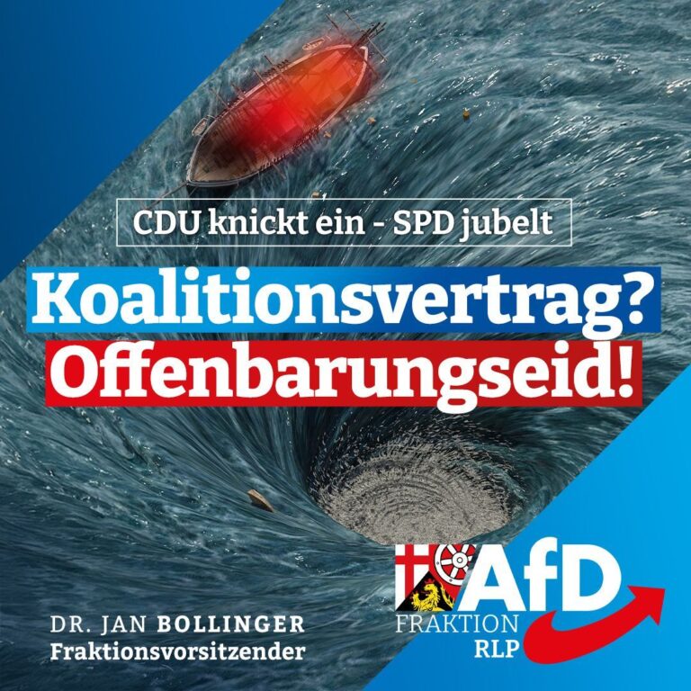 Ein großer Wasserstrudel, der die CDU einsaugt